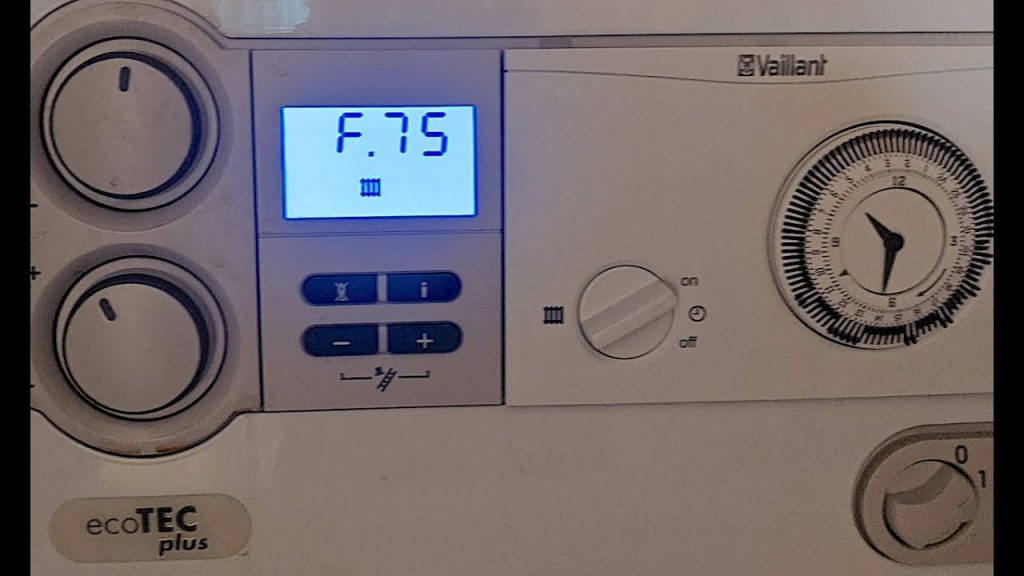 what does f75 mean on a boiler